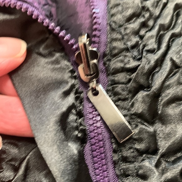 Vintage Reversible Black & Purple Midweight Jacket, Light & Airy, Pockets - Picture 9 of 9